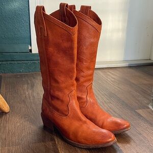 Vintage Frye Leather Cowboy Boots